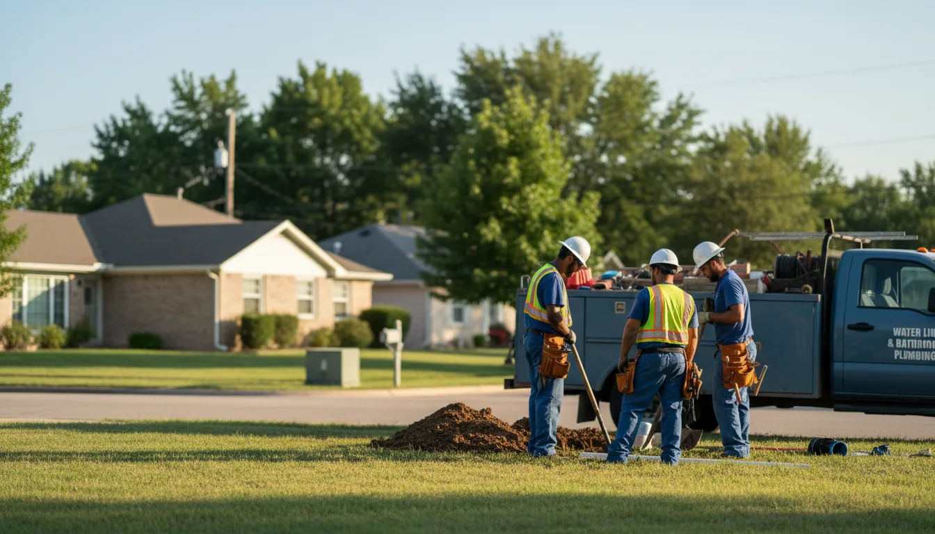 Residential water line and bathroom plumbing service in Lincoln, NE